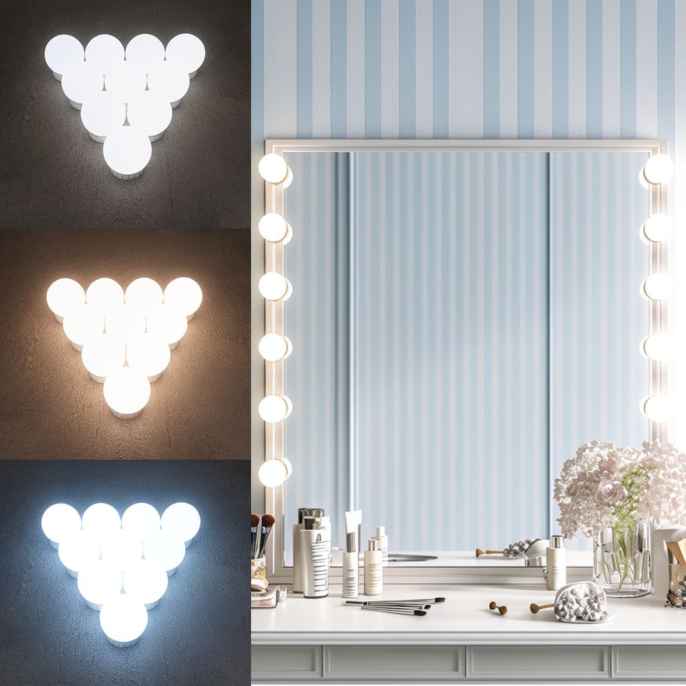 Dimmable LED Hollywood Vanity  - Dressing Table Vanity With Lighted Mirror review and price